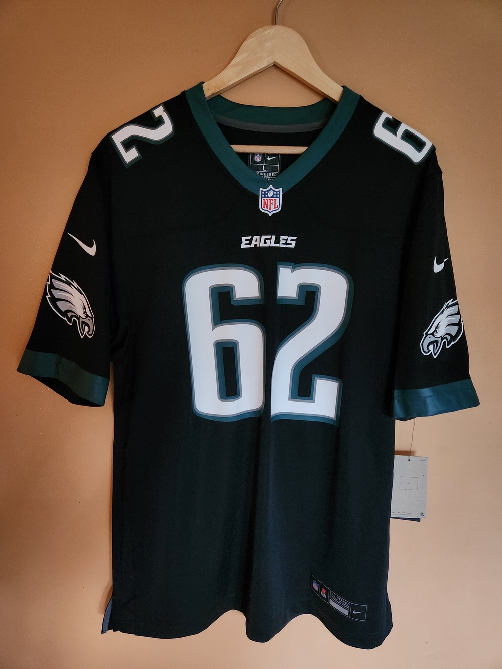Nike Philadelphia Eagles Men’s #62 Black Football Jersey
